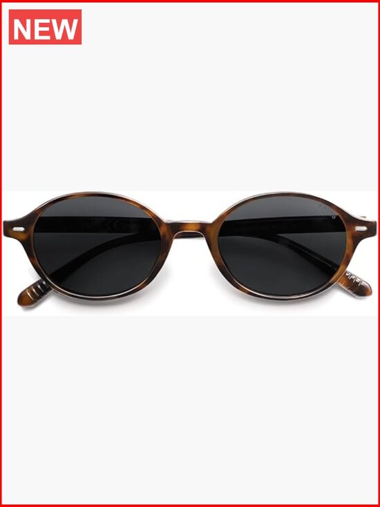 Trendy Oval Round Polarized Sunglasses with UV400 Protection